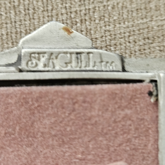SEAGULL pewter small picture frame 1x1 vintage - Picture 4 of 13